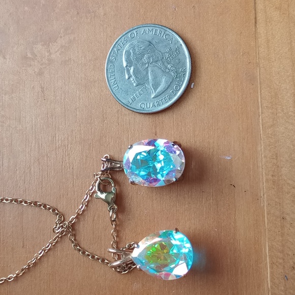 Choice Of Aurora Borealis CZ Pendant - Picture 2 of 5